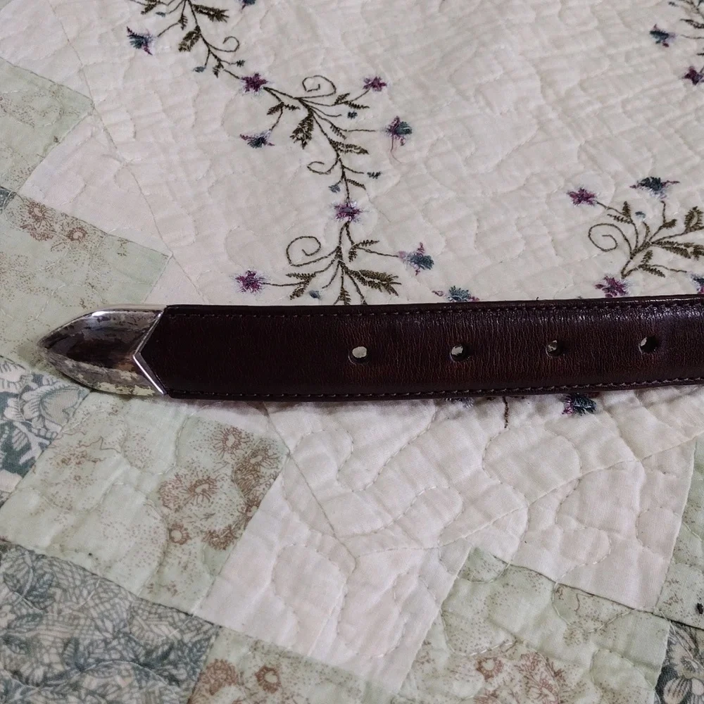Vintage Onyx By‎ Brighton Toronto Taper Leather Belt Size 40